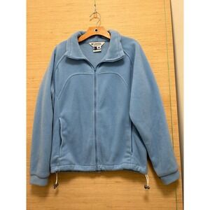 Columbia Womens Fleece Jacket Full Zip Up Coat Blue Core Interchange‎ L